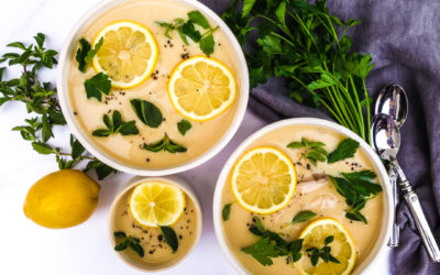 Greek Lemon and Chicken Avgolemono Soup