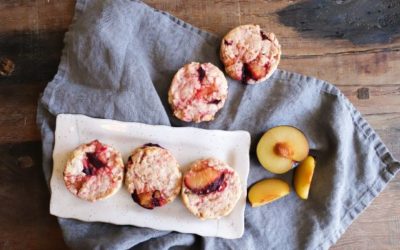 Balsamic Roasted Plum Scones and a Plum Clafoutis